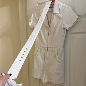 Show Me Your Miami Short Sleeve Romper with Belt